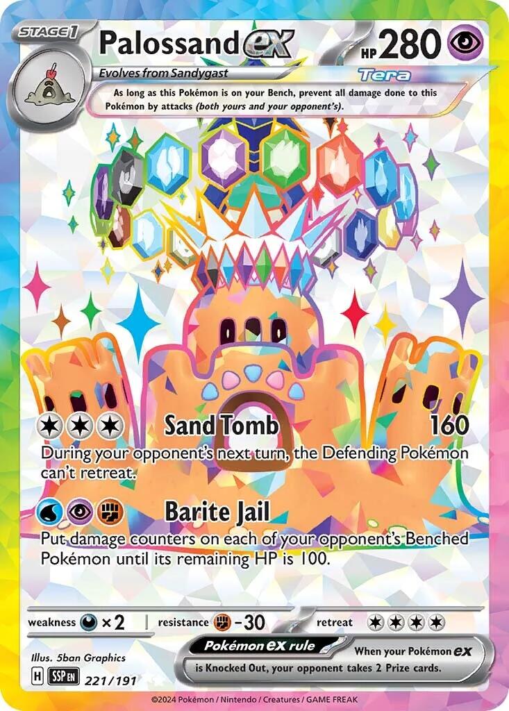 Palossand ex (221/191) [Scarlet & Violet: Surging Sparks] | Good Games North