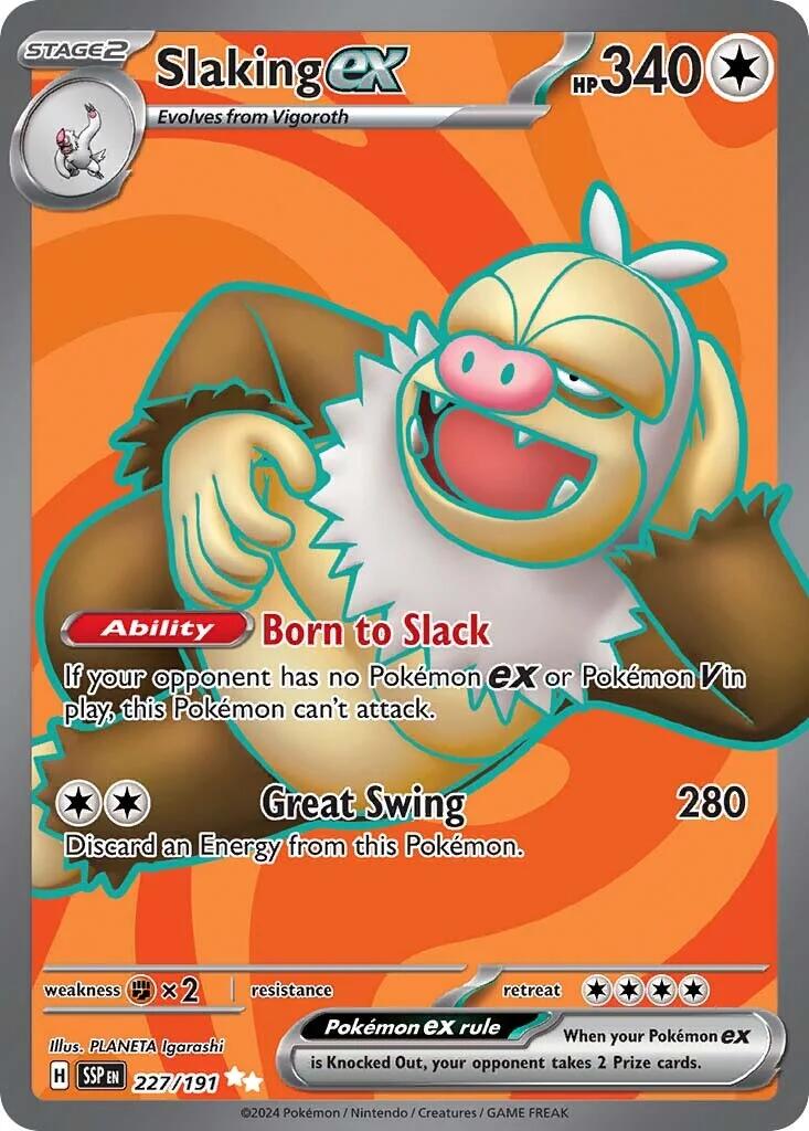 Slaking ex (227/191) [Scarlet & Violet: Surging Sparks] | Good Games North