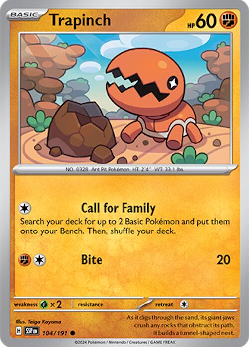 Trapinch (104/191) [Scarlet & Violet: Surging Sparks] | Good Games North