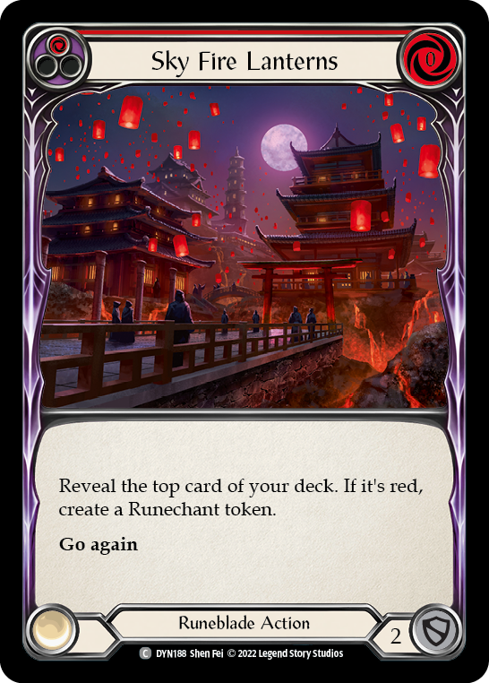Sky Fire Lanterns (Red) [DYN188] (Dynasty)  Rainbow Foil | Good Games North