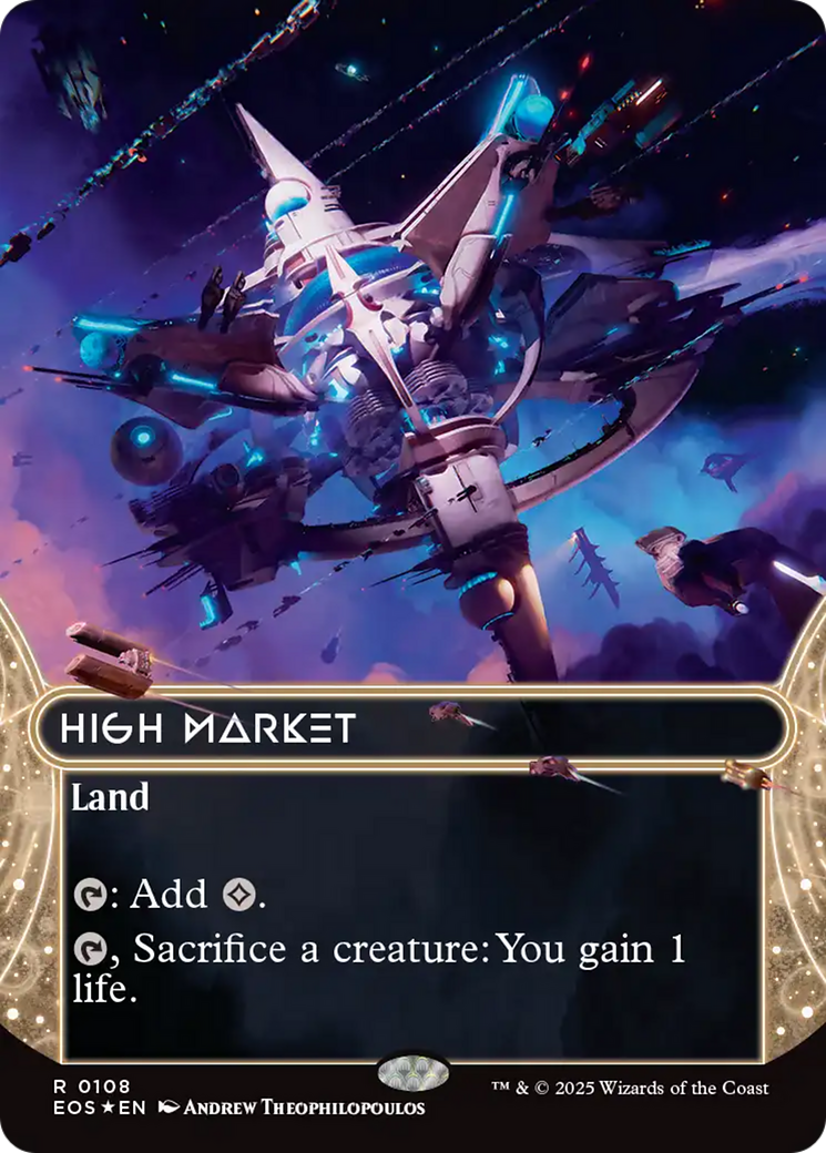High Market (0108) (Borderless) (Galaxy Foil) [Edge of Eternities: Stellar Sights] | Good Games North