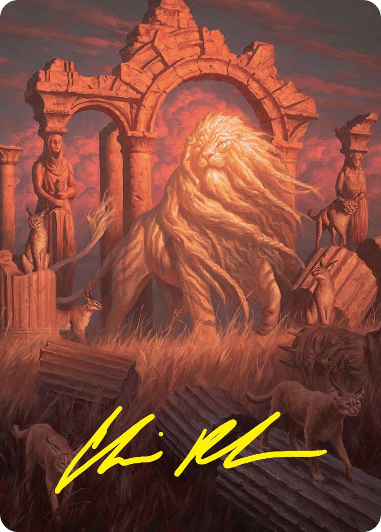 Arahbo, the First Fang Art Card (26/54) (Gold-Stamped Signature) [Foundations Art Series] | Good Games North