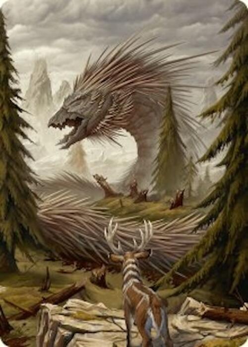 Quilled Greatwurm Art Card (44/54) [Foundations Art Series] | Good Games North