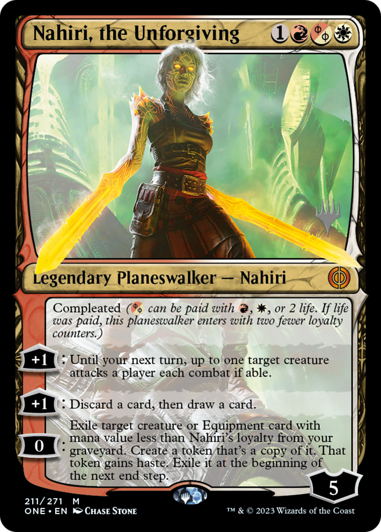 Nahiri, the Unforgiving (Promo Pack) [Phyrexia: All Will Be One Promos] | Good Games North