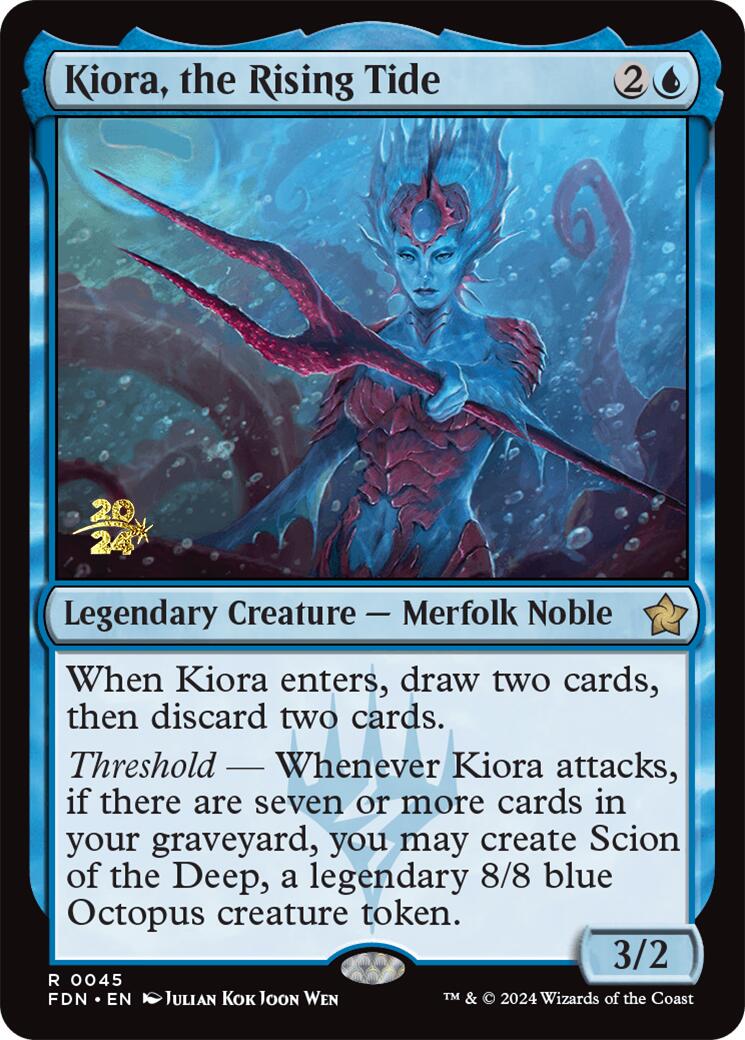 Kiora, the Rising Tide [Foundations Prerelease Promos] | Good Games North