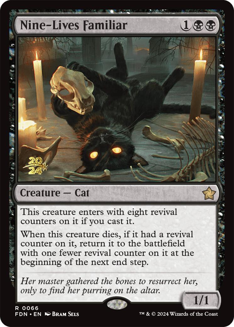 Nine-Lives Familiar [Foundations Prerelease Promos] | Good Games North