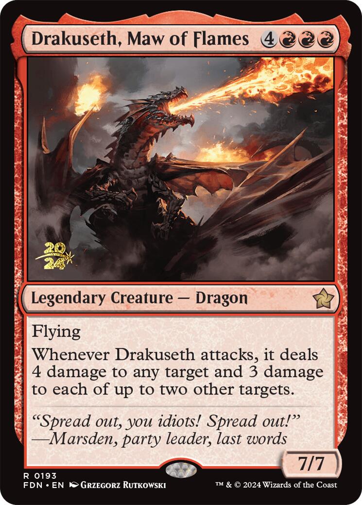 Drakuseth, Maw of Flames [Foundations Prerelease Promos] | Good Games North