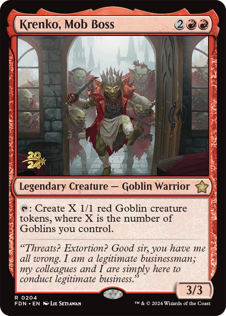 Krenko, Mob Boss [Foundations Prerelease Promos] | Good Games North