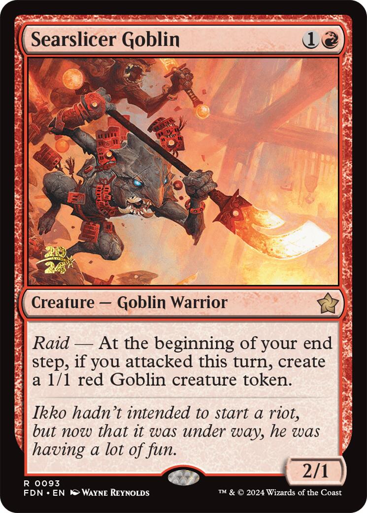 Searslicer Goblin [Foundations Prerelease Promos] | Good Games North