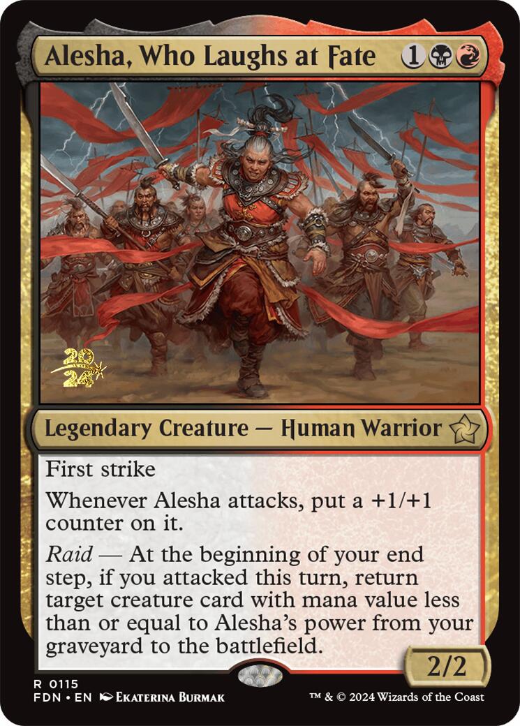 Alesha, Who Laughs at Fate [Foundations Prerelease Promos] | Good Games North