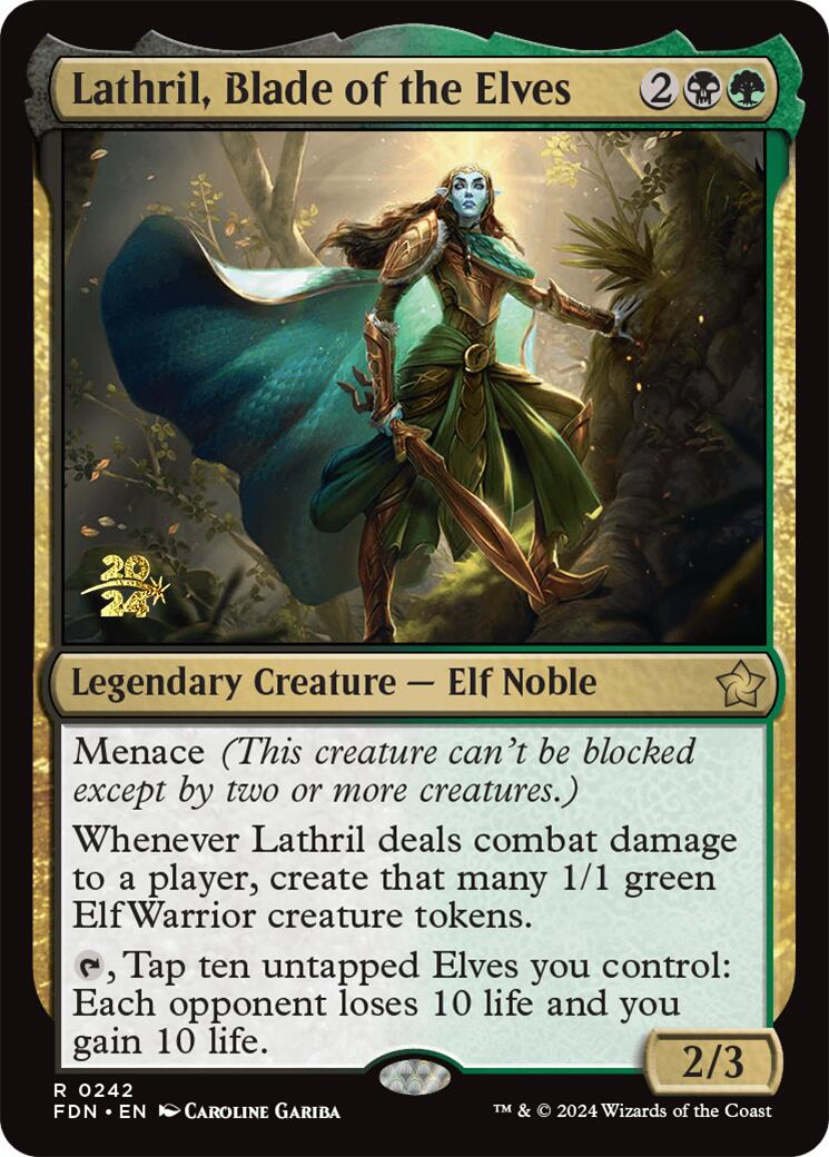 Lathril, Blade of the Elves [Foundations Prerelease Promos] | Good Games North