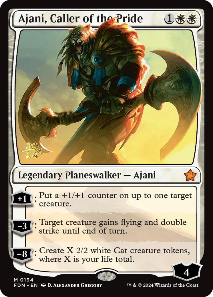 Ajani, Caller of the Pride [Foundations Prerelease Promos] | Good Games North
