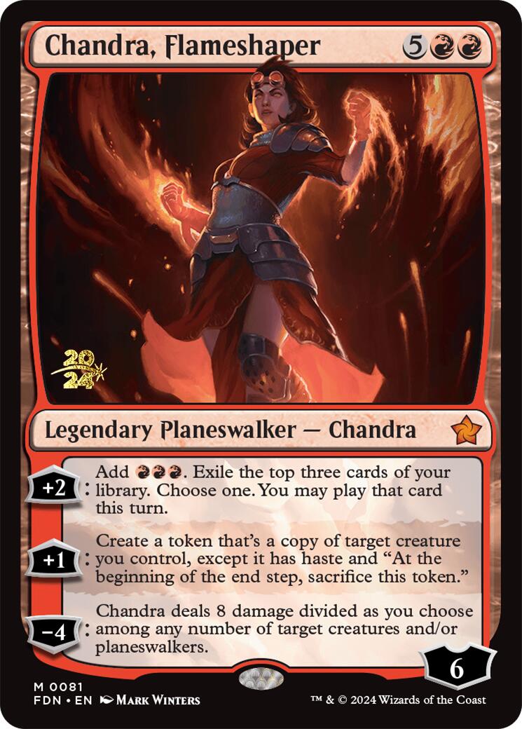 Chandra, Flameshaper [Foundations Prerelease Promos] | Good Games North