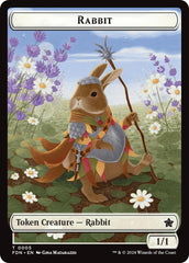 Rabbit // Soldier Double-Sided Token [Foundations Tokens] | Good Games North