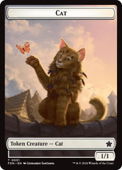 Spirit // Cat (0001) Doubled-Sided Token [Foundations Tokens] | Good Games North