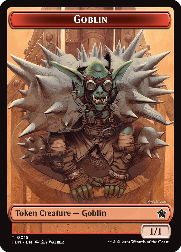 Drake // Goblin Doubled-Sided Token [Foundations Tokens] | Good Games North