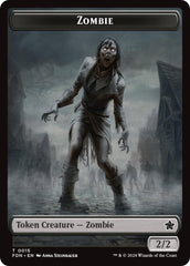 Zombie // Insect Doubled-Sided Token [Foundations Tokens] | Good Games North