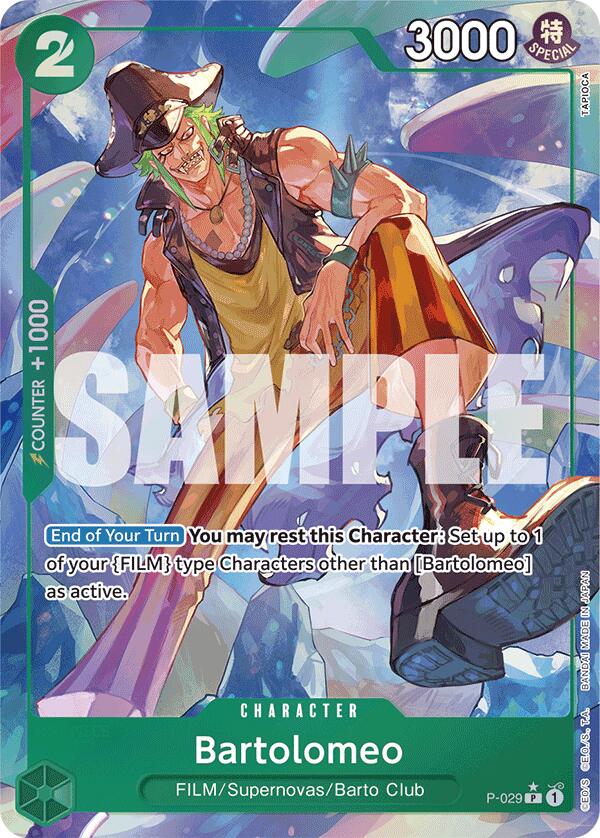 Bartolomeo (P-029) (Full Art) [Premium Booster -The Best-] | Good Games North