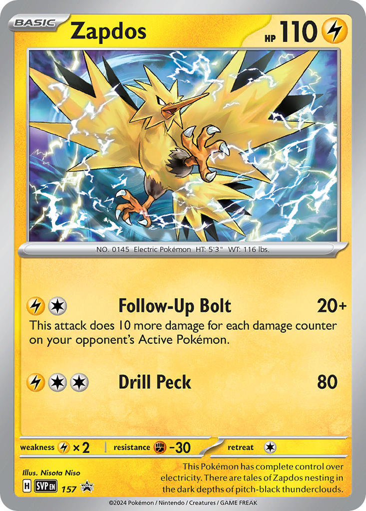 Zapdos (157) [Scarlet & Violet: Black Star Promos] | Good Games North