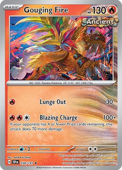 Gouging Fire (038/191) (Deck Exclusives) [Scarlet & Violet: Surging Sparks] | Good Games North