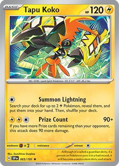 Tapu Koko (065/191) (Deck Exclusives) [Scarlet & Violet: Surging Sparks] | Good Games North