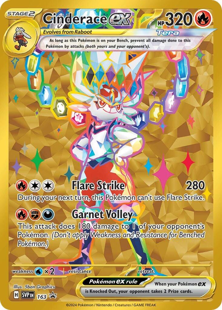 Cinderace ex (163) [Scarlet & Violet: Black Star Promos] | Good Games North