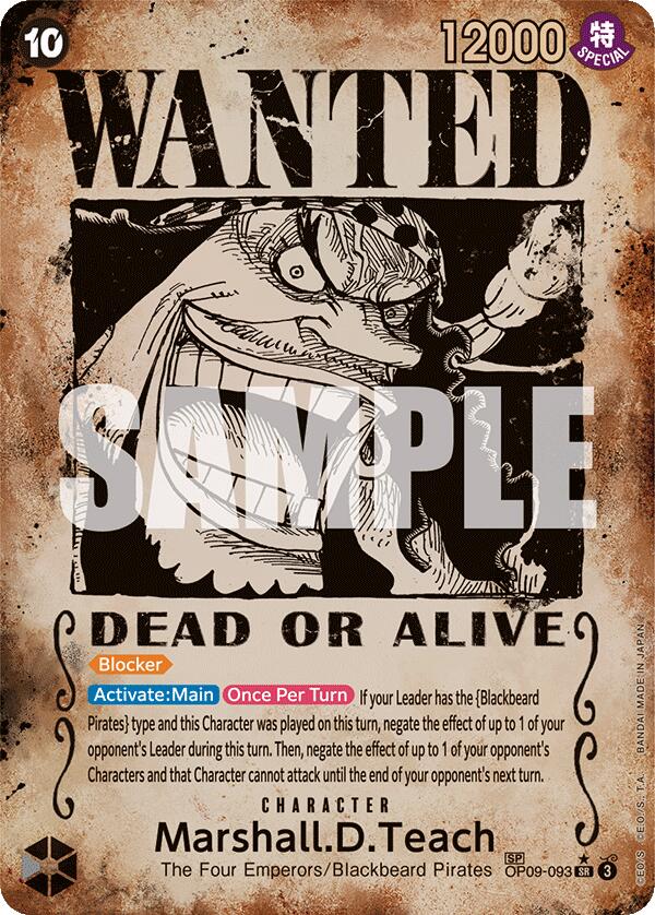 Marshall.D.Teach (Wanted Poster) [Emperors in the New World] | Good Games North