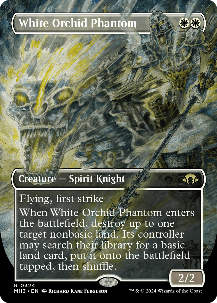 White Orchid Phantom (Borderless) [Modern Horizons 3] | Good Games North