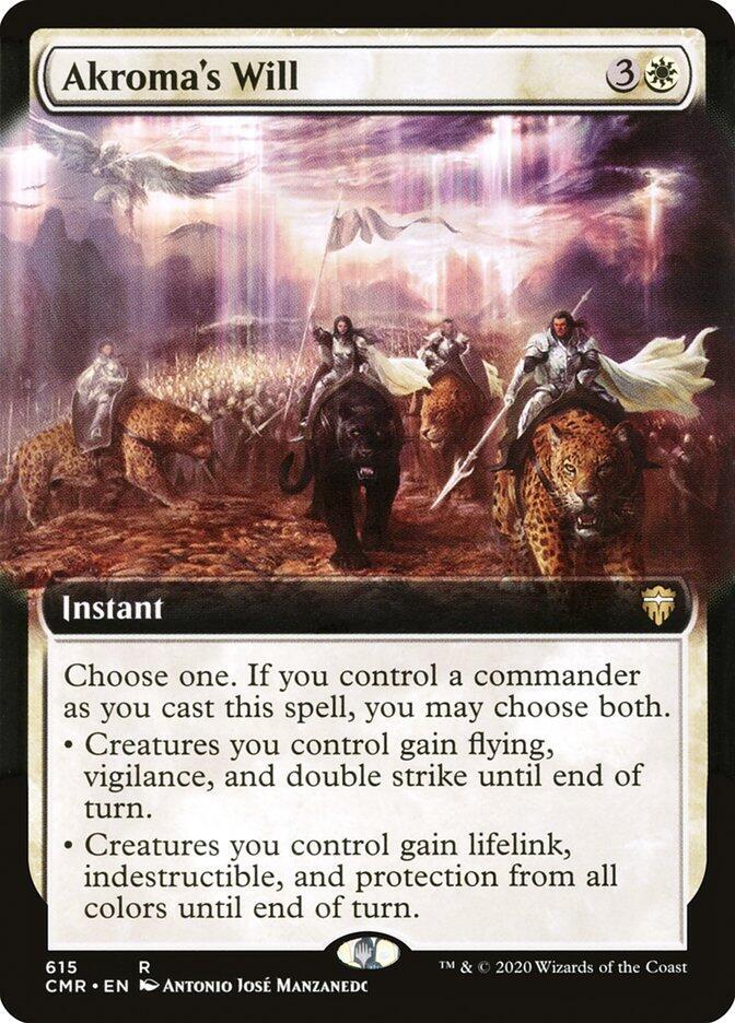 Akroma's Will 615 (Commander Legends)  - Extended Art Foil | Good Games North