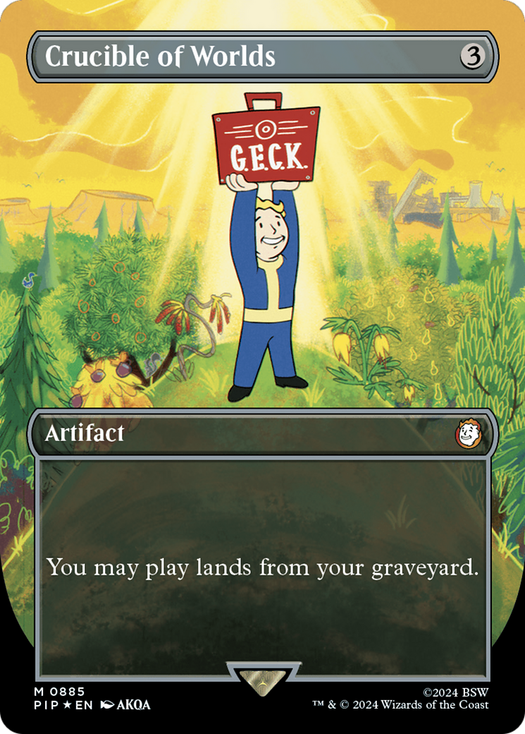 Crucible of Worlds (Borderless) (Surge Foil) [Fallout] | Good Games North