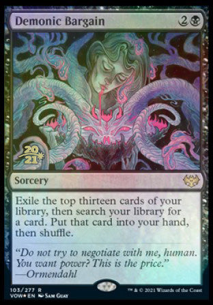 Demonic Bargain [Innistrad: Crimson Vow Prerelease Promos] | Good Games North