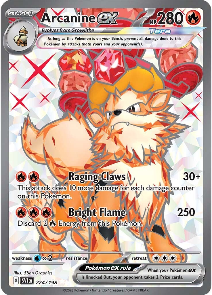 Arcanine ex (224/198) [Scarlet & Violet: Base Set] | Good Games North