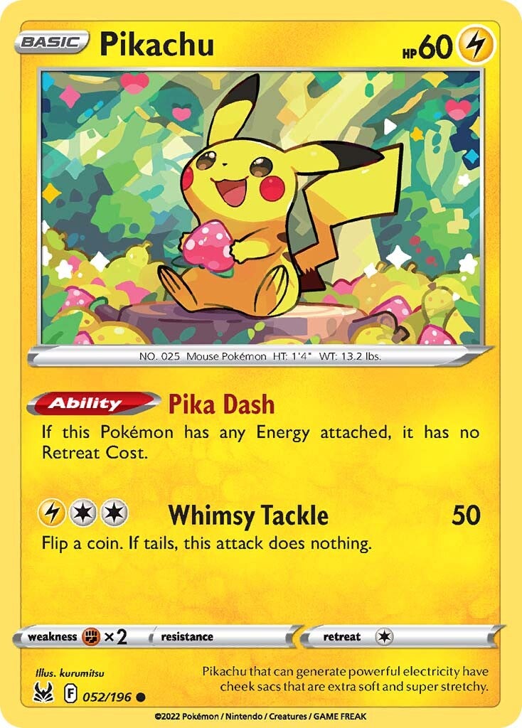 Pikachu (052/196) [Sword & Shield: Lost Origin] | Good Games North