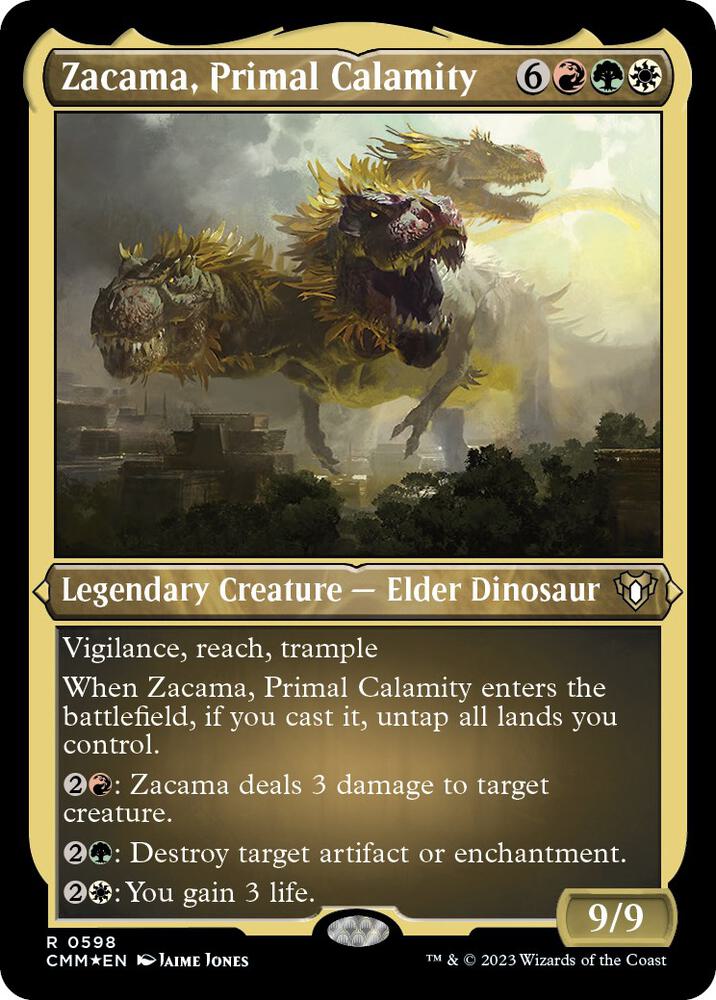 Zacama Primal Calamity Foil Etched (Commander Masters)  - Foil | Good Games North
