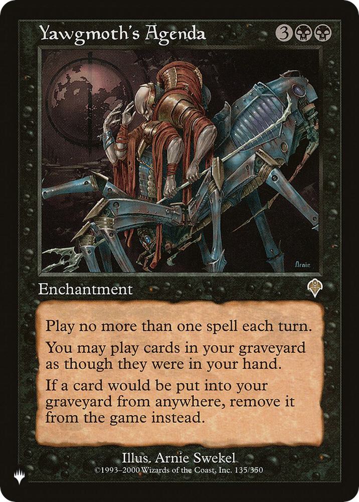 Yawgmoths Agenda (The List Reprints)  | Good Games North