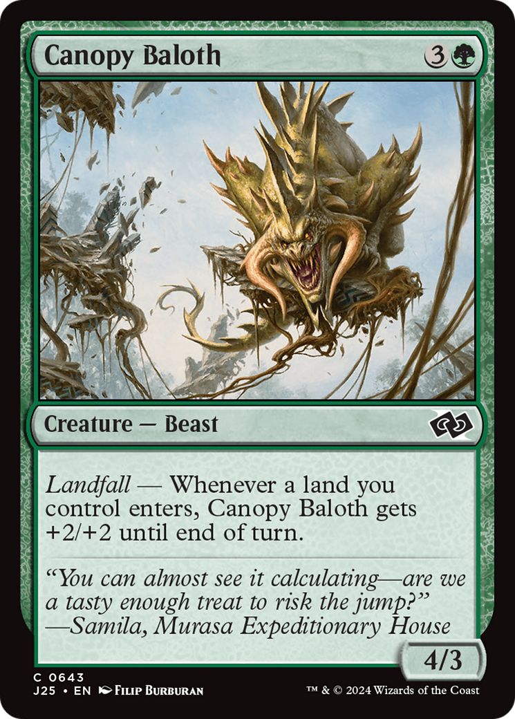 Canopy Baloth [Foundations Jumpstart] | Good Games North