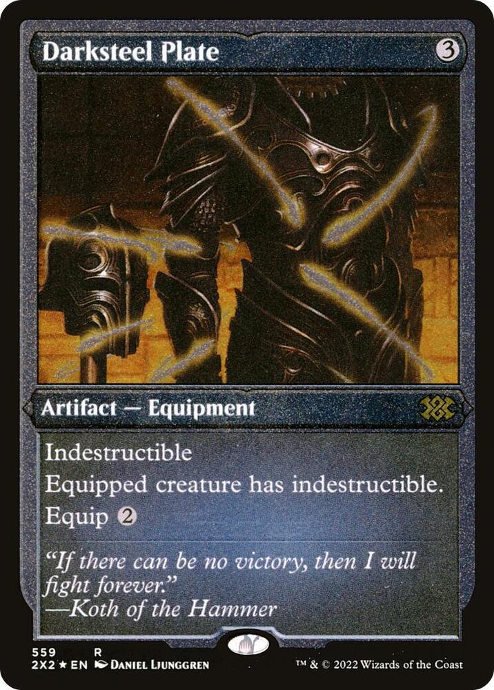 Darksteel Plate Foil Etched (Double Masters 2022)  - Foil | Good Games North
