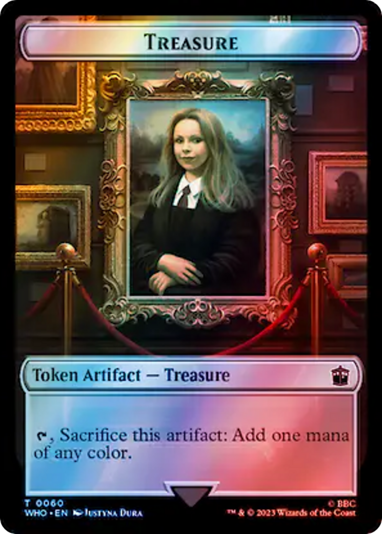 Alien Rhino // Treasure (0060) Double-Sided Token (Surge Foil) [Doctor Who Tokens] | Good Games North