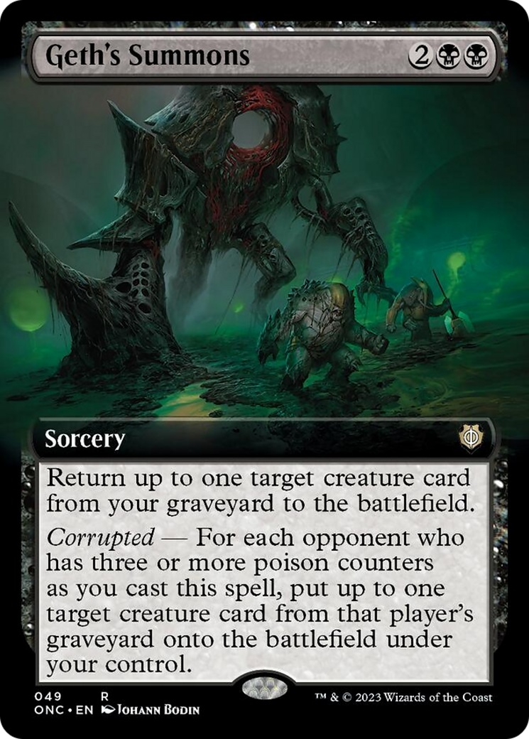 Geth's Summons (Extended Art) [Phyrexia: All Will Be One Commander] | Good Games North