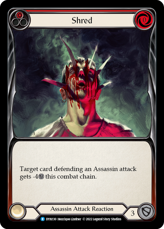 Shred (Red) [DYN130] (Dynasty)  Rainbow Foil | Good Games North