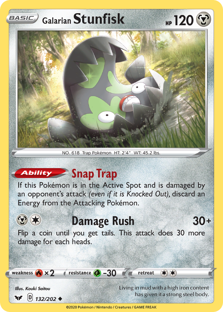 Galarian Stunfisk (132/202) [Sword & Shield: Base Set] | Good Games North