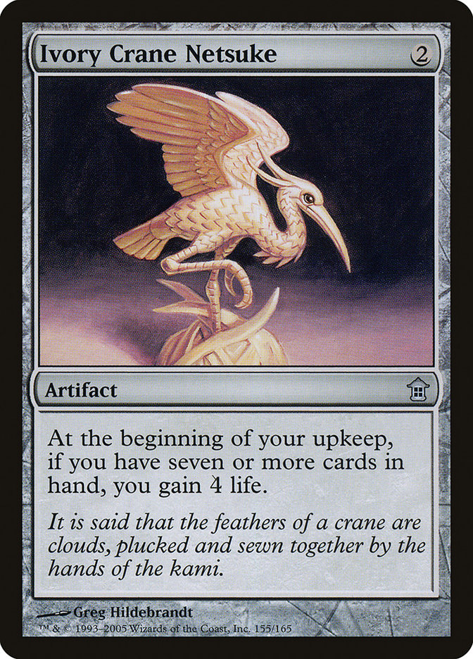 Ivory Crane Netsuke [Saviors of Kamigawa] | Good Games North
