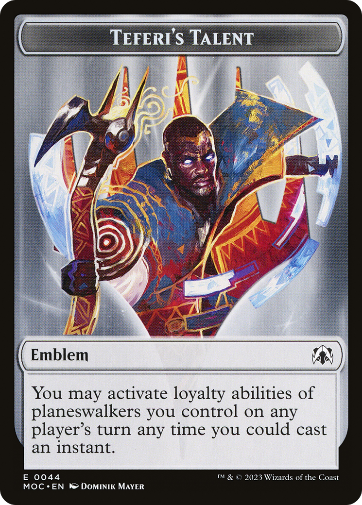 Elemental (02) // Teferi's Talent Emblem Double-Sided Token [March of the Machine Commander Tokens] | Good Games North