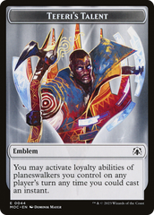 First Mate Ragavan // Teferi's Talent Emblem Double-Sided Token [March of the Machine Commander Tokens] | Good Games North
