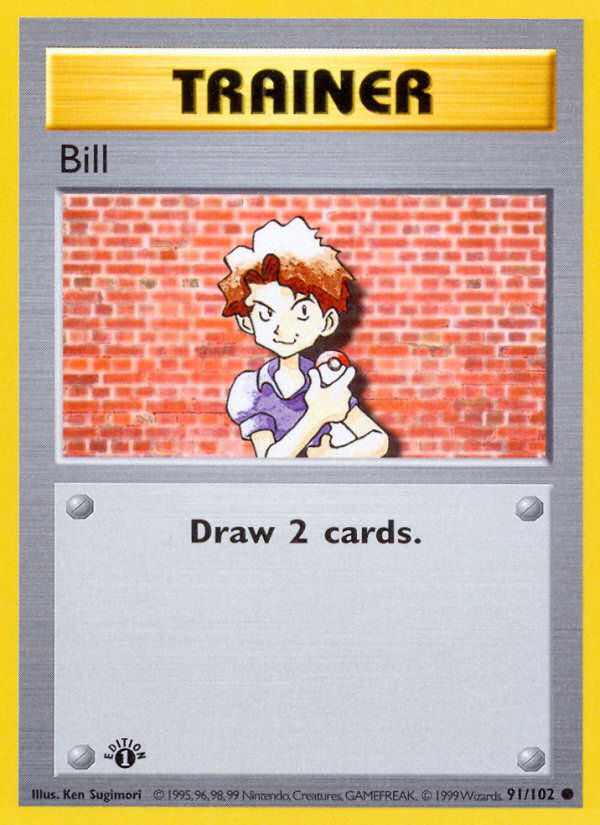 Bill (91/102) (Shadowless) [Base Set 1st Edition] | Good Games North