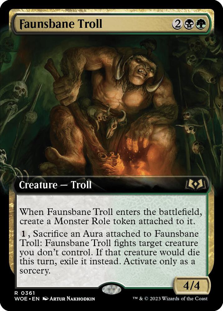 Faunsbane Troll 361/276 (Wilds of Eldraine)  - Extended Art | Good Games North