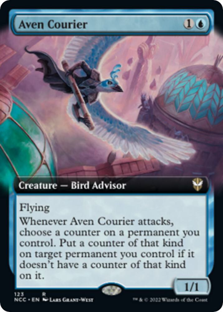 Aven Courier Extended Art 123 (Commander: Streets of New Capenna)  | Good Games North