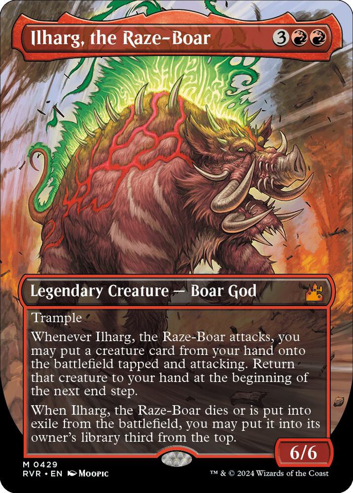Ilharg the Raze Boar Anime Borderless (Ravnica Remastered)  | Good Games North