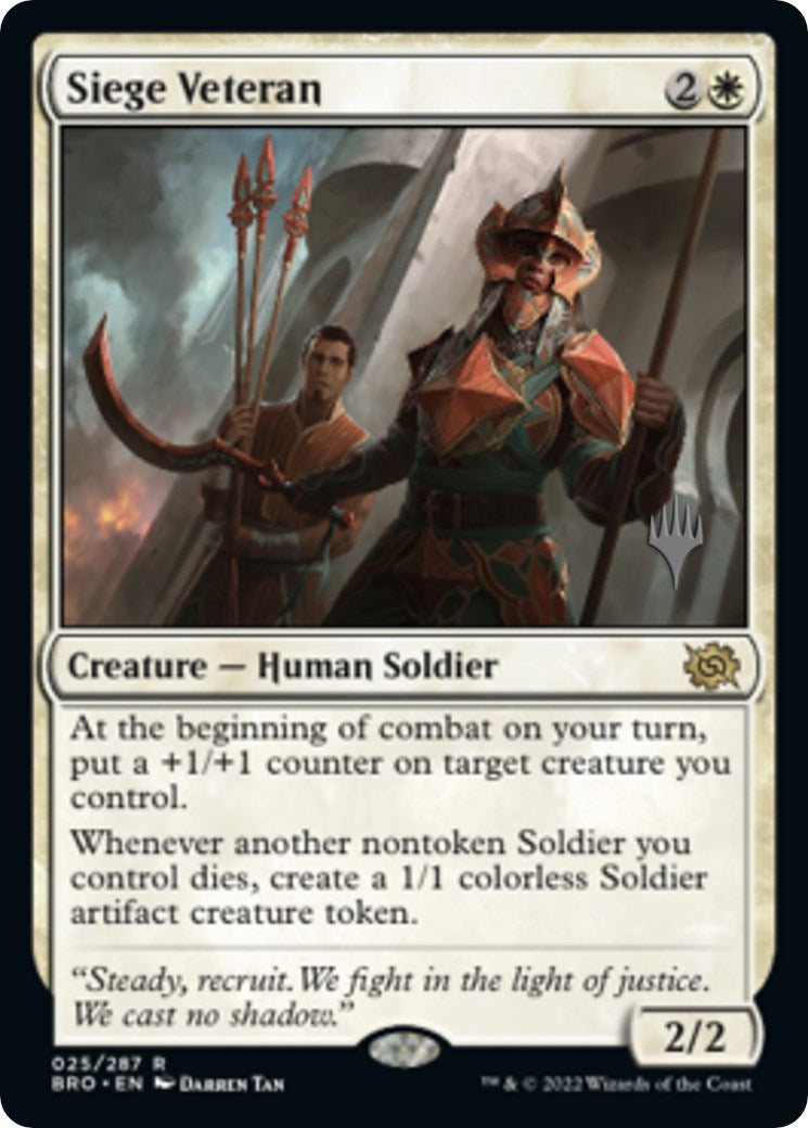 Siege Veteran (Promo Pack) [The Brothers' War Promos] | Good Games North