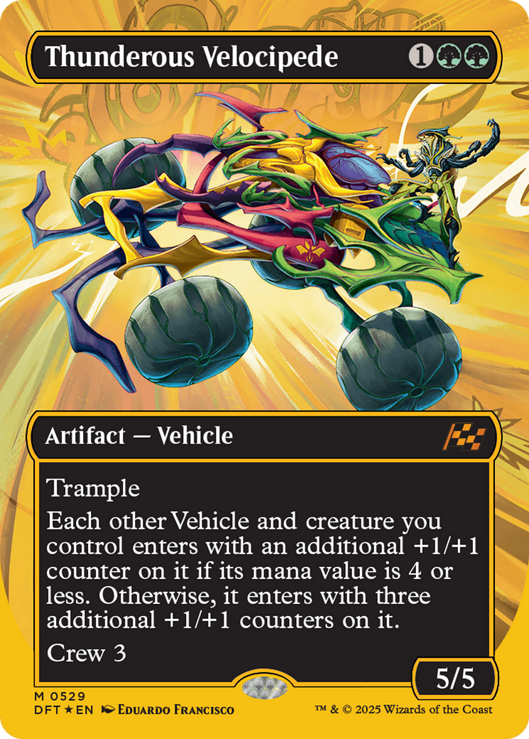 Thunderous Velocipede (Borderless) (First-Place Foil) [Aetherdrift] | Good Games North